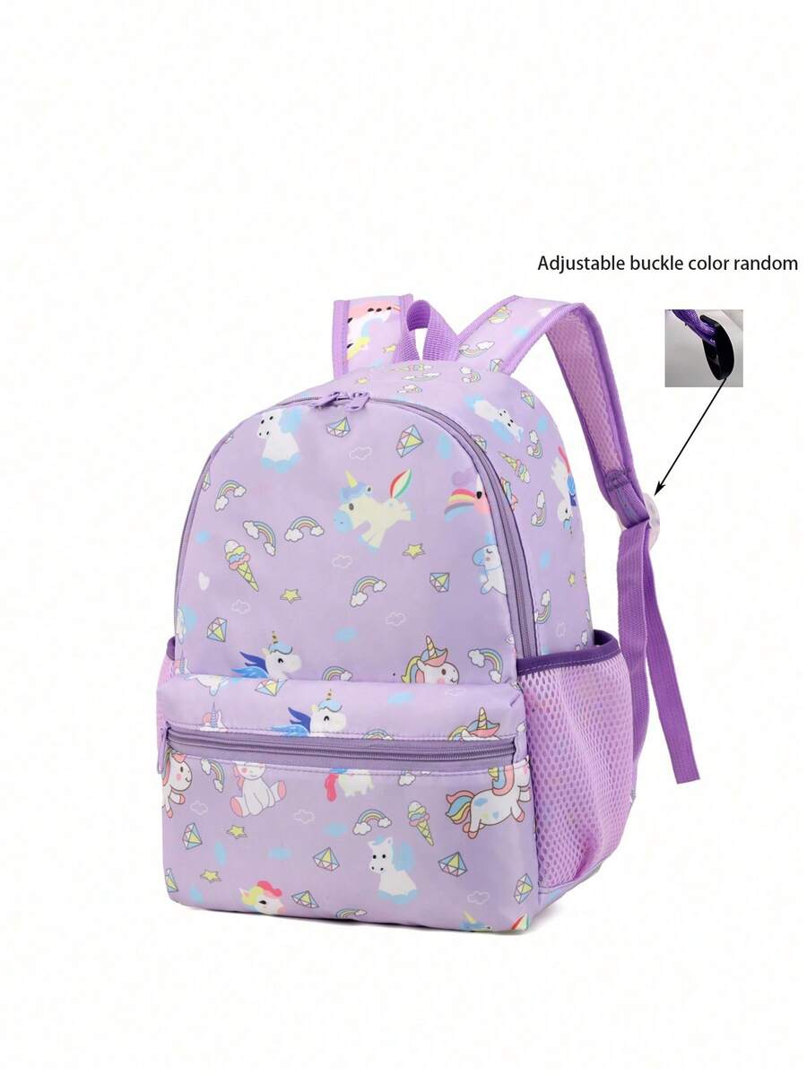 Dinosaur Pattern Toddler Kindergarten Backpack Cartoon Preschool Schoolbag Cute Zip Closure Shoulder Bag For Kids Boys Girls Travel