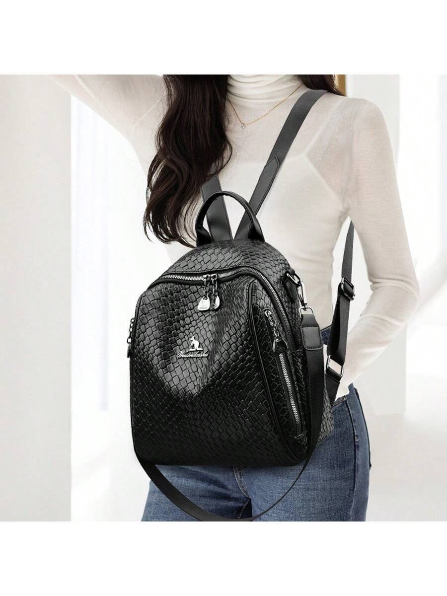 Luxury Leather Designer Backpack For Women Large Capacity Multifunctional Travel Shoulder Bag Fashion High Quality Girl School Bookbag