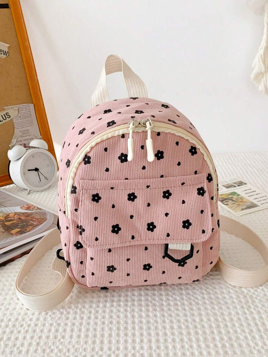 Cute Corduroy Lightweight Large Capacity Backpack For School Travel Teen Girls College Women Casual Rucksack Preppy Back To School Essentials