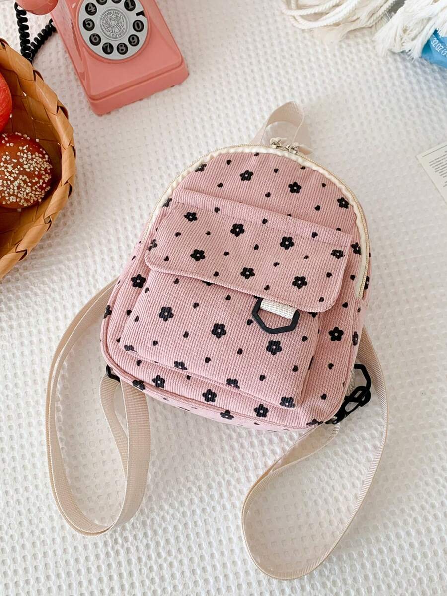Cute Corduroy Lightweight Large Capacity Backpack For School Travel Teen Girls College Women Casual Rucksack Preppy Back To School Essentials