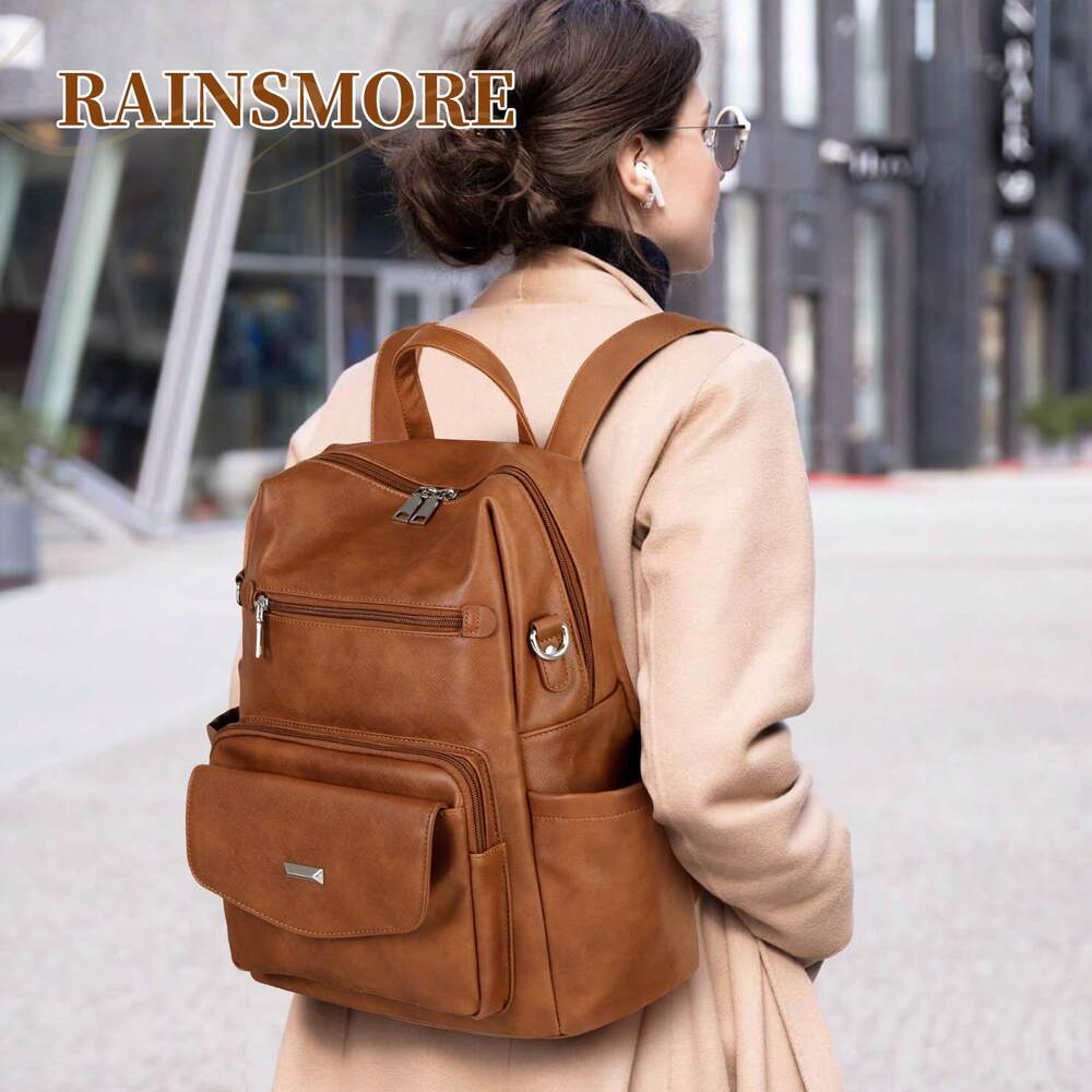 PU Leather Backpack Purse For Women Fashion Convertible Designer Shoulder Bag Tote Waterproof Small Work Travel Casual Backpack Handbag