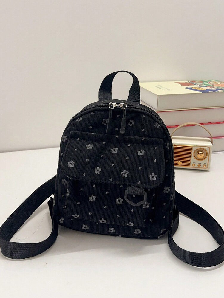 Cute Corduroy Lightweight Large Capacity Backpack For School Travel Teen Girls College Women Casual Rucksack Preppy Back To School Essentials