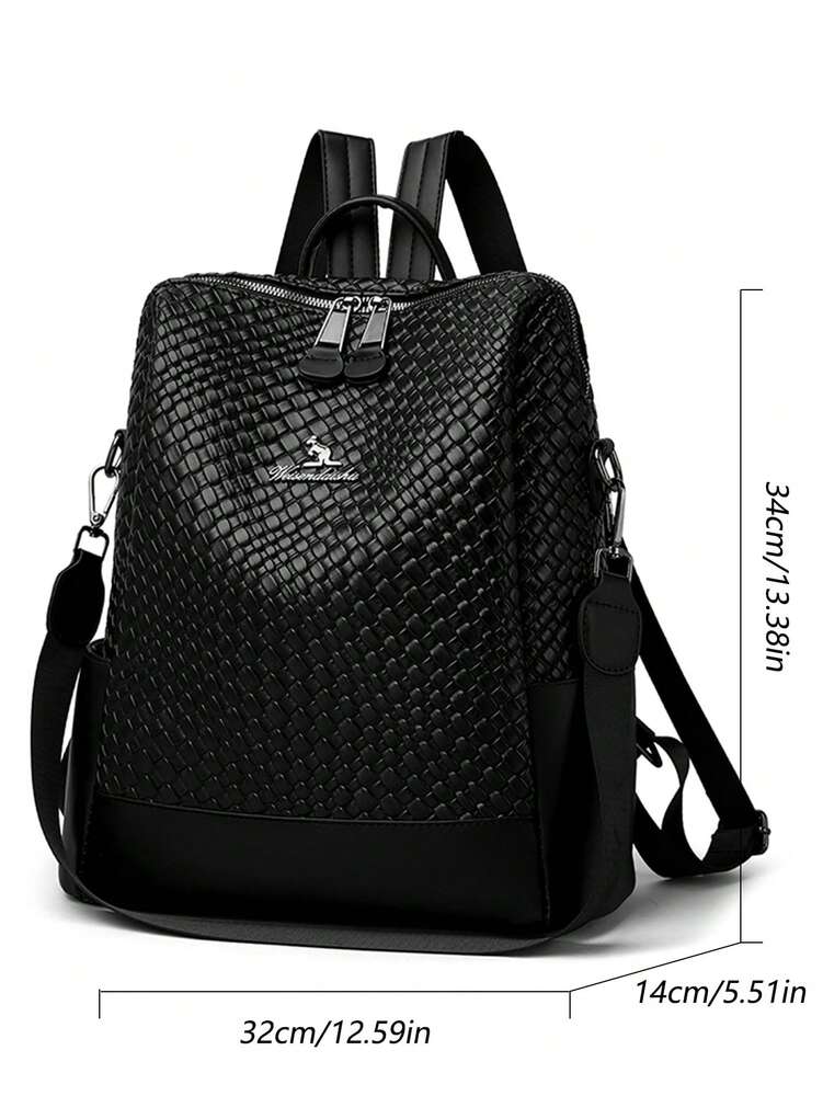 Luxury Leather Designer Backpack For Women Large Capacity Multifunctional Travel Shoulder Bag Fashion High Quality Girl School Bookbag