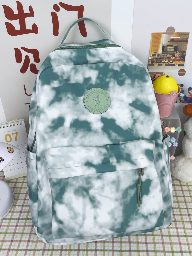 Tie Dye Large Capacity Backpack With Laptop Compartment School Bag Student Rucksack For Teen Girls Boys College Work Business Travel