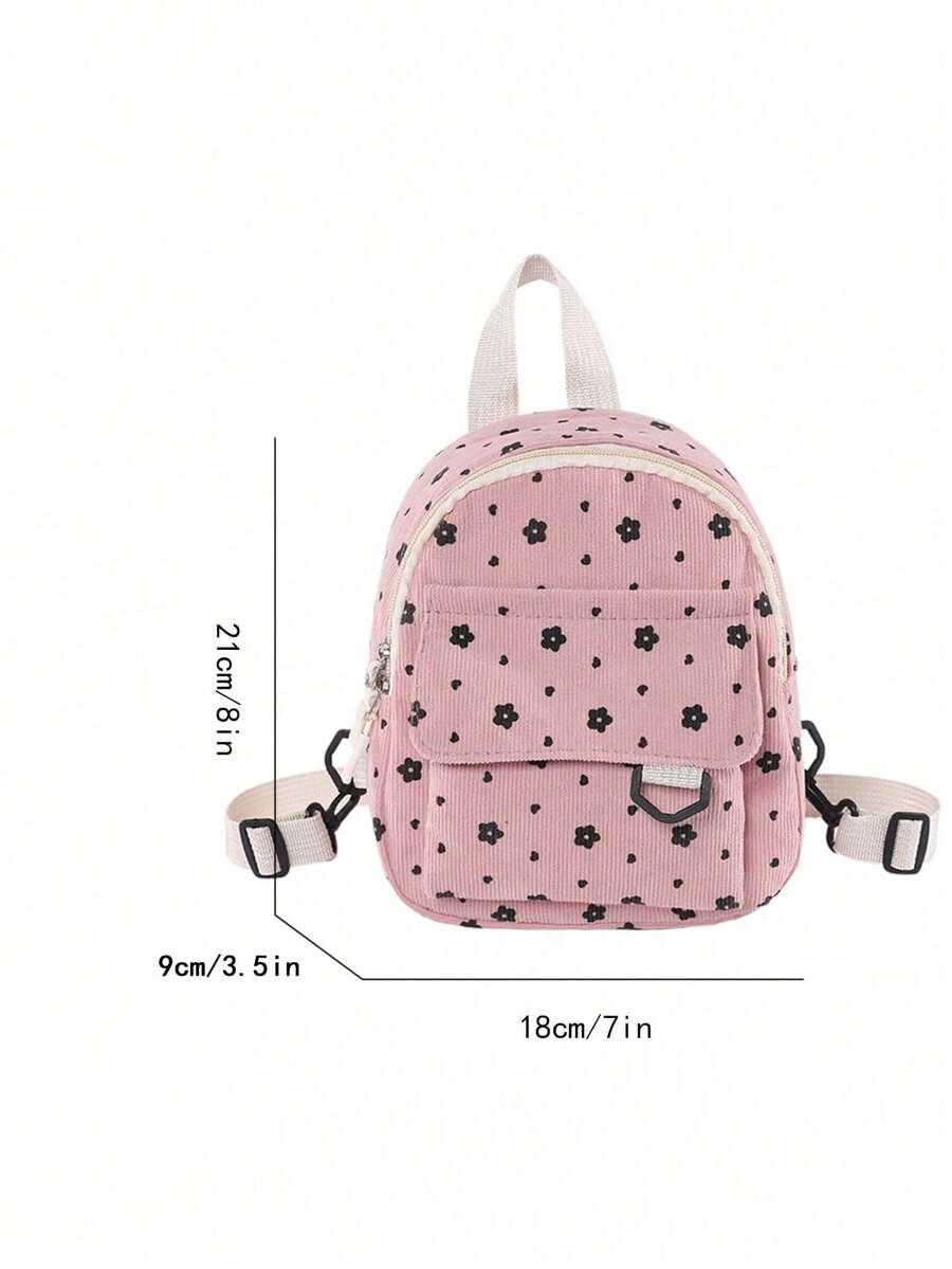 Cute Corduroy Lightweight Large Capacity Backpack For School Travel Teen Girls College Women Casual Rucksack Preppy Back To School Essentials