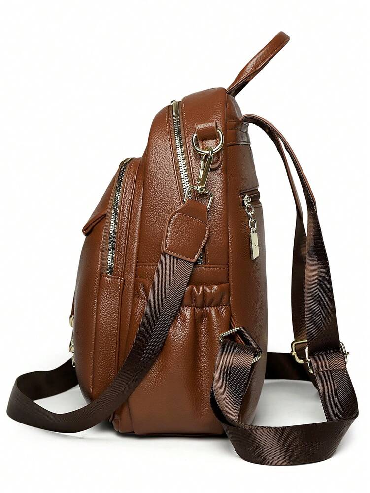 High Quality Leather Backpack For Women Girls Multifunctional Shoulder Bag Travel Backpack Casual Fashion School Bag Student Daypack