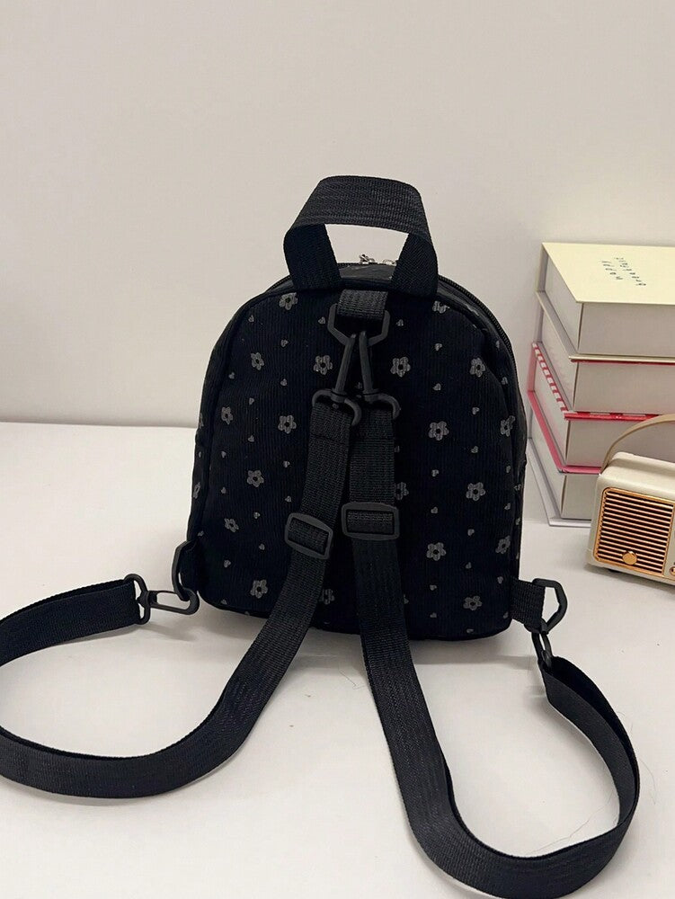 Cute Corduroy Lightweight Large Capacity Backpack For School Travel Teen Girls College Women Casual Rucksack Preppy Back To School Essentials