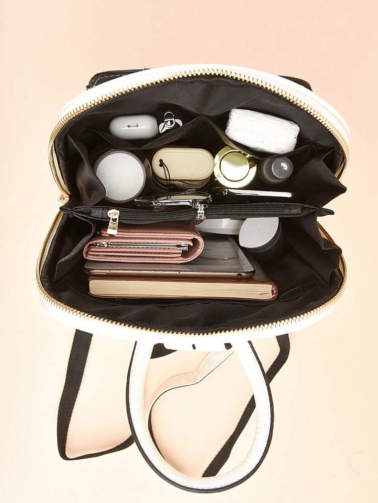 Waterproof Lightweight Anti Theft Large Capacity White Backpack Classic School Bag For Teen Girls College Students Outdoor Travel Essentials
