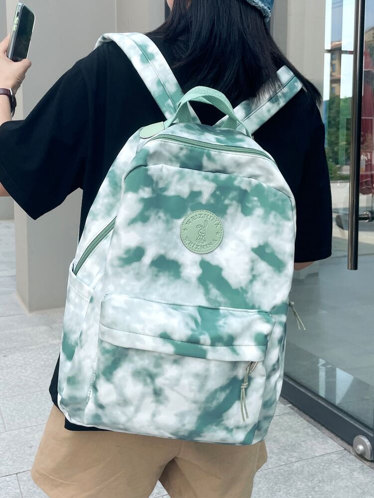 Tie Dye Large Capacity Backpack With Laptop Compartment School Bag Student Rucksack For Teen Girls Boys College Work Business Travel