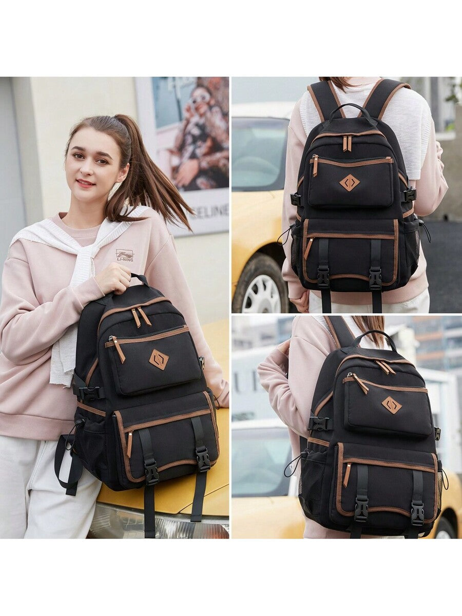 Laptop Backpack 15 17 Inch Waterproof Large Capacity Student School Bag For Women Men Kids Teens College Elementary High School Travel