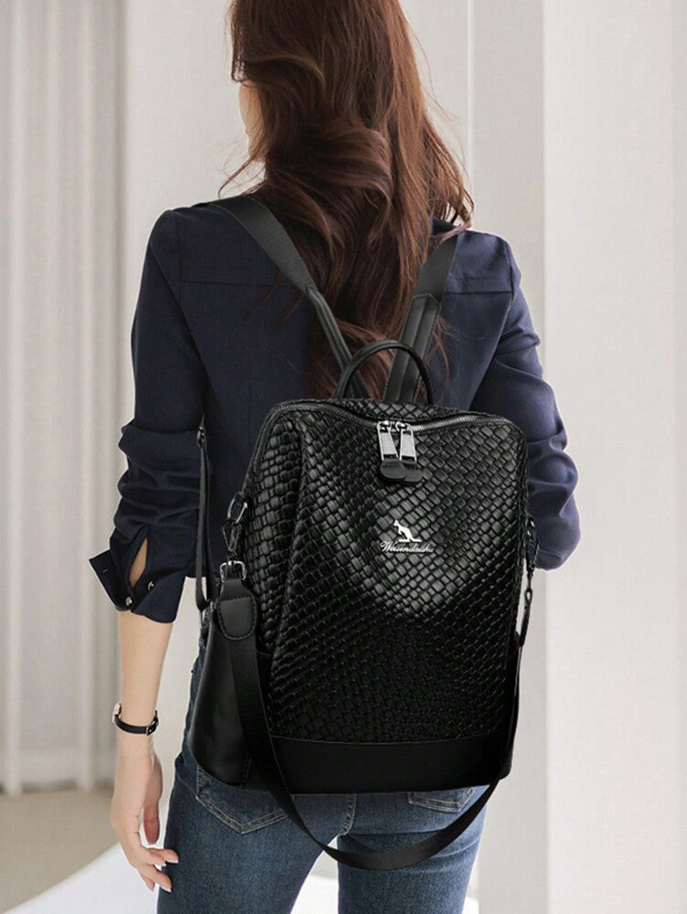 Luxury Leather Designer Backpack For Women Large Capacity Multifunctional Travel Shoulder Bag Fashion High Quality Girl School Bookbag