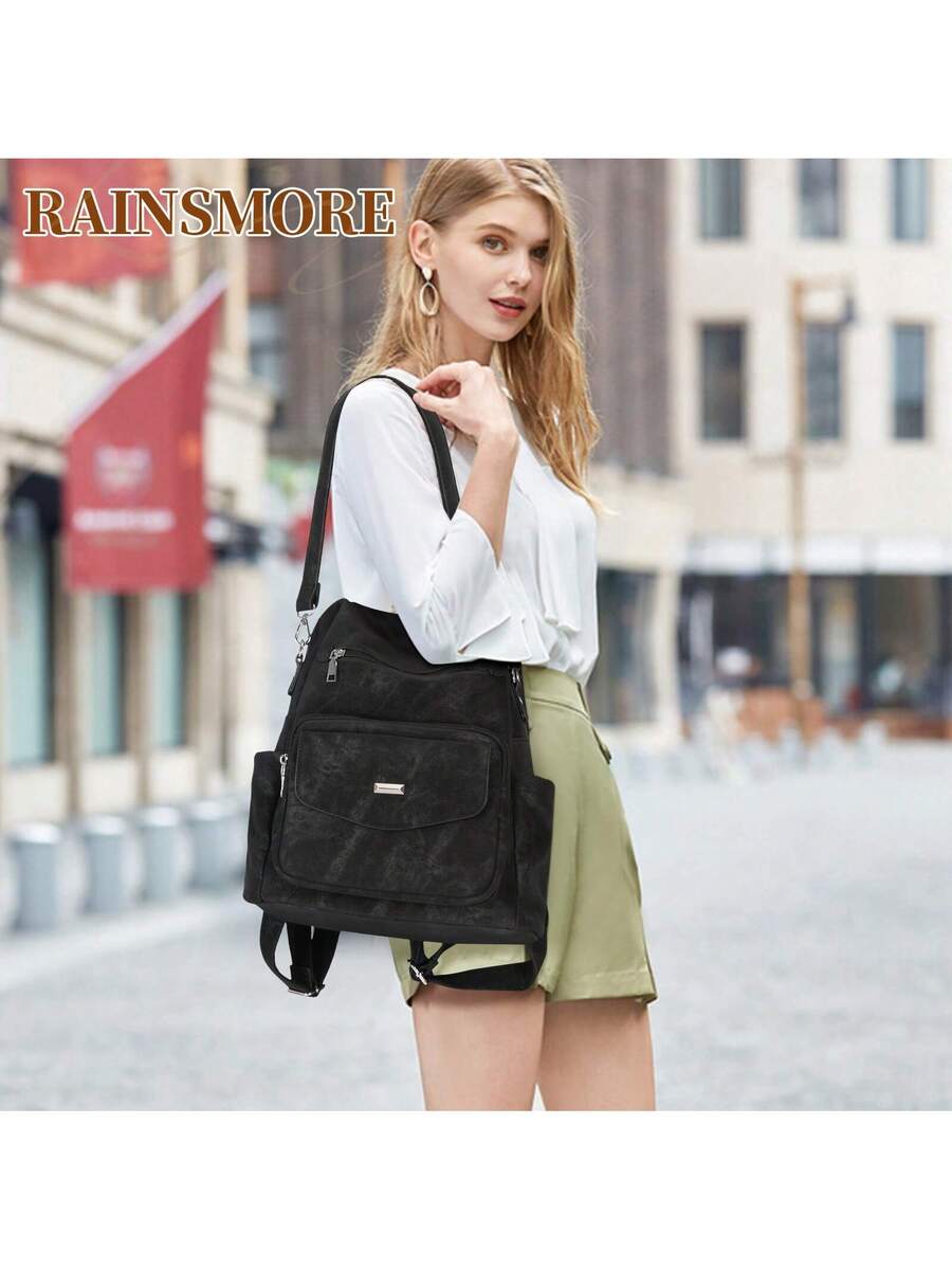 PU Leather Backpack Purse For Women Fashion Convertible Designer Shoulder Bag Tote Waterproof Small Work Travel Casual Backpack Handbag