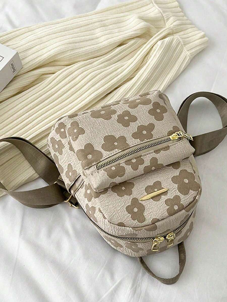 Corduroy Laptop Work Backpack For Women Small Waterproof Campus Daypack Business Commuting Travel Shoulder Bag Multi Pocket School Bag