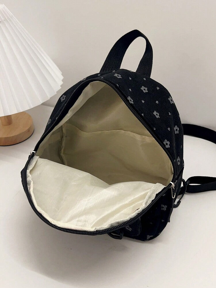 Cute Corduroy Lightweight Large Capacity Backpack For School Travel Teen Girls College Women Casual Rucksack Preppy Back To School Essentials
