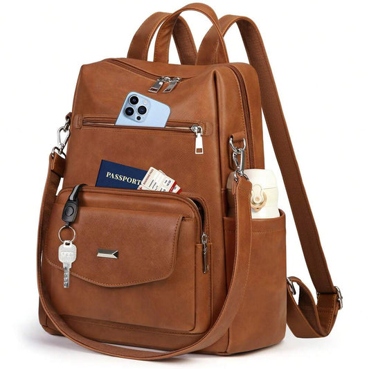 PU Leather Backpack Purse For Women Fashion Convertible Designer Shoulder Bag Tote Waterproof Small Work Travel Casual Backpack Handbag