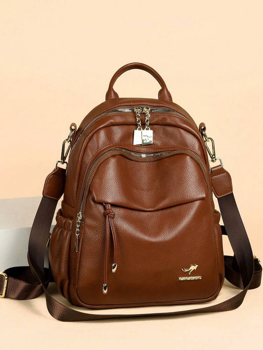 High Quality Leather Backpack For Women Girls Multifunctional Shoulder Bag Travel Backpack Casual Fashion School Bag Student Daypack