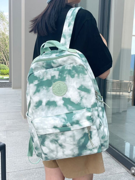 Tie Dye Large Capacity Backpack With Laptop Compartment School Bag Student Rucksack For Teen Girls Boys College Work Business Travel