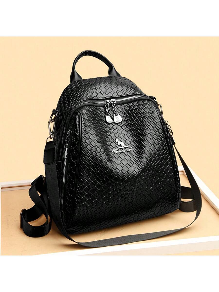 Luxury Leather Designer Backpack For Women Large Capacity Multifunctional Travel Shoulder Bag Fashion High Quality Girl School Bookbag