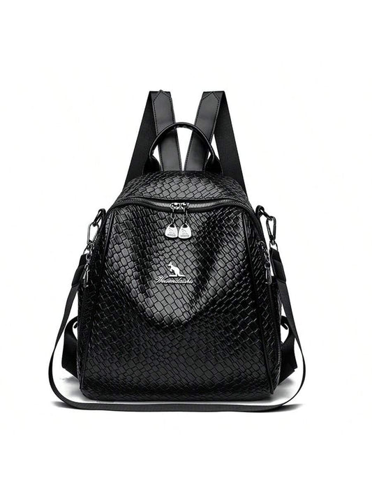 Luxury Leather Designer Backpack For Women Large Capacity Multifunctional Travel Shoulder Bag Fashion High Quality Girl School Bookbag