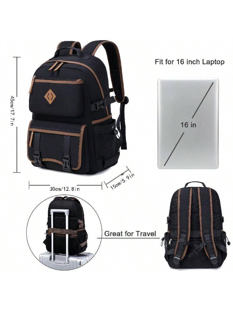 Laptop Backpack 15 17 Inch Waterproof Large Capacity Student School Bag For Women Men Kids Teens College Elementary High School Travel