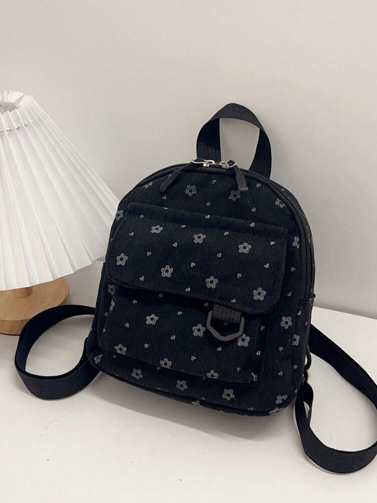Cute Corduroy Lightweight Large Capacity Backpack For School Travel Teen Girls College Women Casual Rucksack Preppy Back To School Essentials